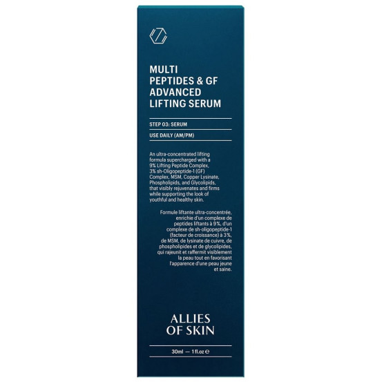 Мультипептидная сыворотка с лифтинговым эффектом Allies Of Skin Multi Peptides & GF Advanced Lifting Serum, 30 мл