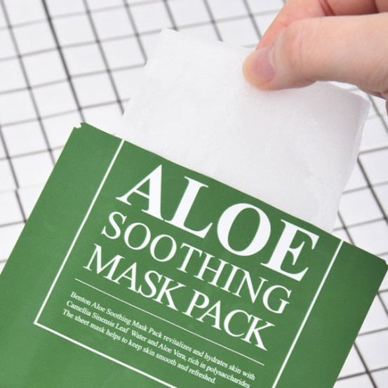 Маска заспокійлива із екстрактом алое Aloe Soothing Mask Benton, 10 шт, 23 гр