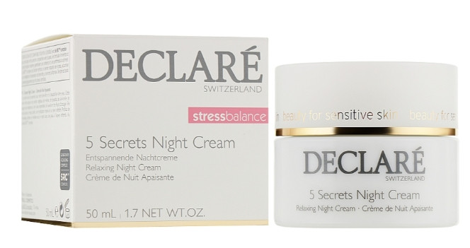 Заспокійливий нічний крем "5 секретів" Declare Stress Balance 5 Secrets Night Cream, 50 мл