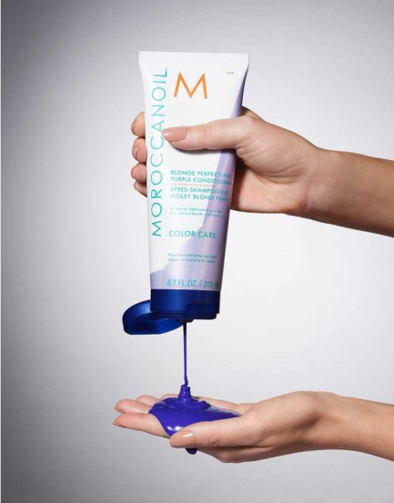 Тонизирующий кондиционер с фиолетовым пигментом Moroccanoil Blonde Perfecting Purple Conditioner, 200 мл