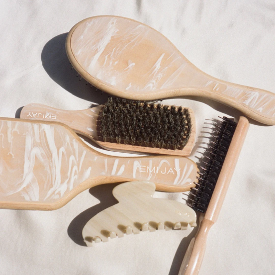 Овальна щітка для волосся Emi Jay Flat Brush in Leche