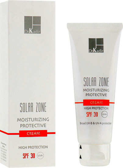 Зволожуючий захисний крем Dr. Kadir Solar Zone Moisturizing Protective Cream SPF 30+, 75мл