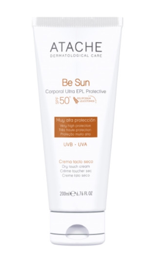 Омолаживающий солнцезащитный крем для тела Atache BE SUN Crema Ultra Protective SPF50, 200 мл