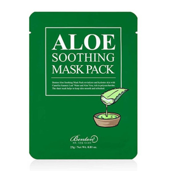 Маска заспокійлива із екстрактом алое Aloe Soothing Mask Benton, 10 шт, 23 гр