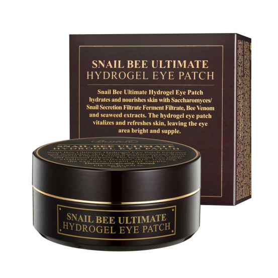 Патчі з Муцином Равлики та Ядом Бджоли Benton Snail Bee Ultimate Hydrogel Eye Patch, 60 шт