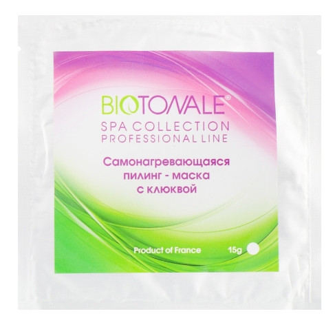Самонагріваюча пілінг-маска з журавлиною Biotonale Heating & Exfoliating Cranberry Mask, 15 г