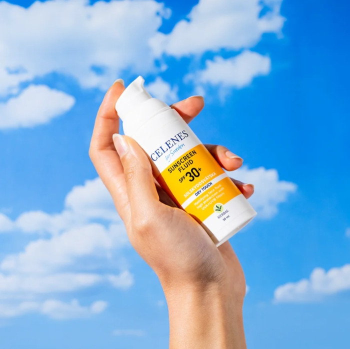 Сонцезахисний флюїд Celenes Herbal Sunscreen Dry Touch Fluid Spf 30, 50 мл