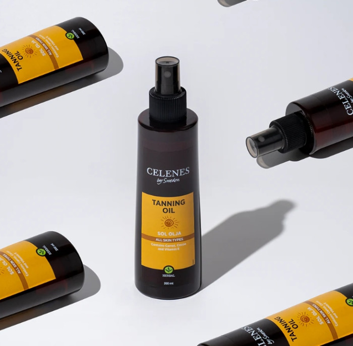 Масло для загара Celenes Herbal Tanning Oil, 200 мл