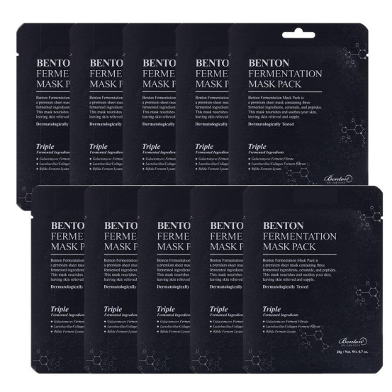 Набір ферментованих масок для обличчя Benton Fermentation Mask Pack, 10 шт