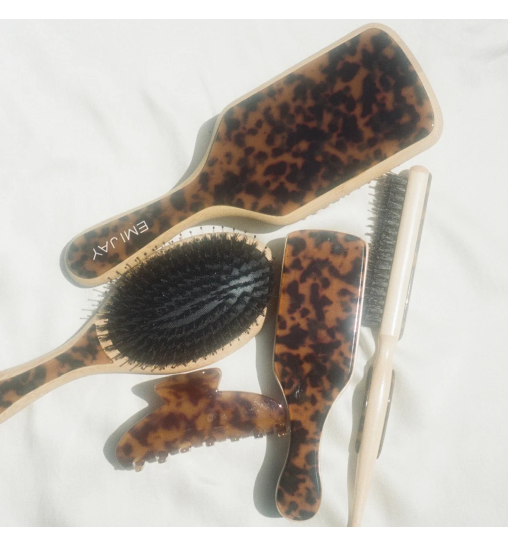 Мини щетка для волос Emi Jay Mini Boar Bristle Brush in Tortoise