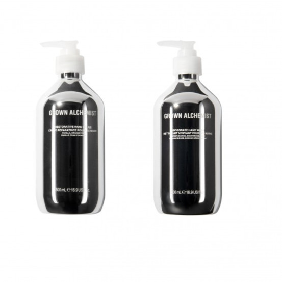 Лимитированный дуэт по уходу за руками в хромированном дизайне Grown Alchemist Hand Care Set: Chrome Edition