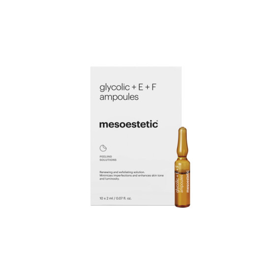Ампулы с 10% гликолевой кислотой с витаминами Е+F Mesoestetic Home Performance 10% + vit. E and F, 10х2 мл