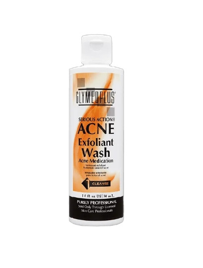 Гель для очищення з бензоїл пероксидом та гранулами GlyMed Plus Exfoliant Wash, 30 мл