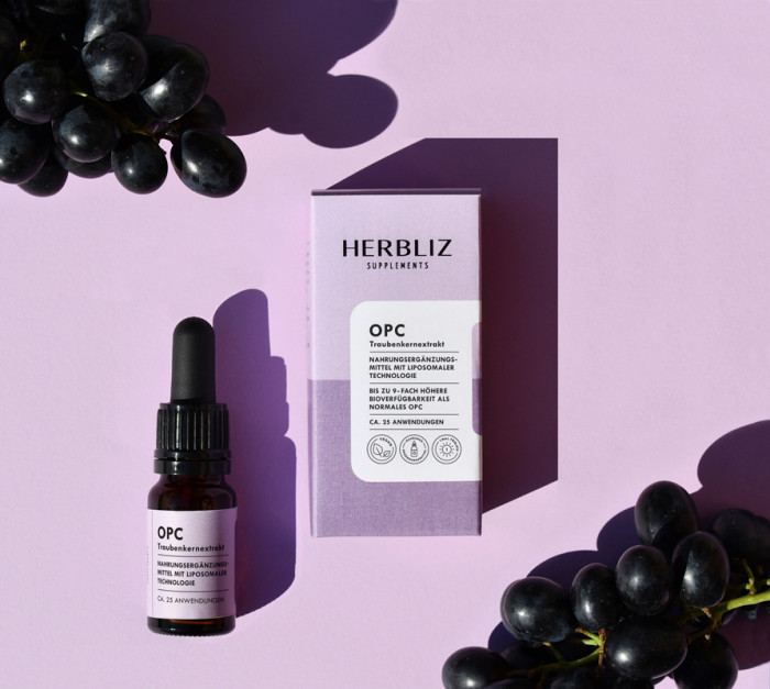 Пищевая добавка в каплях Herbliz OPC - Grape seed extract, 10 мл