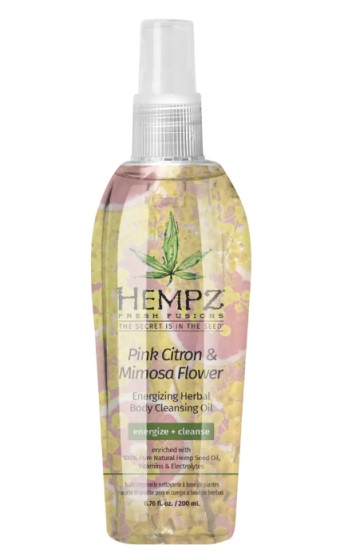 Очищающее масло для душа "Розовый лимон и мимоза" Hempz Fresh Fusions Pink Citron & Mimosa Flower Energizing Herbal Body Cleansing Oil, 200 мл