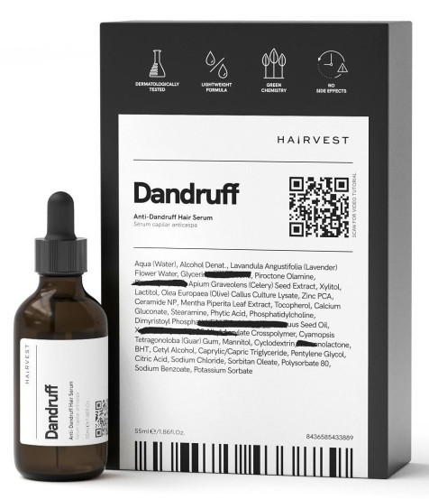 Лечение волос против перхоти Hairvest Dandruff, 55мл