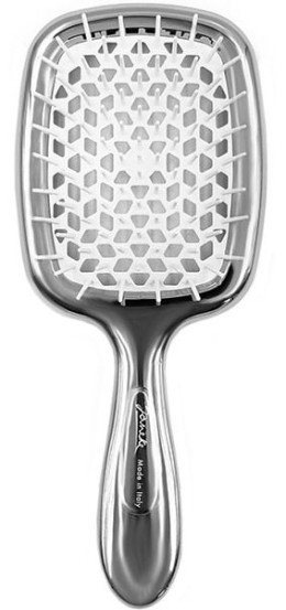 Расческа для волос Janeke UPERBRUSH LUX (серебро с белым)
