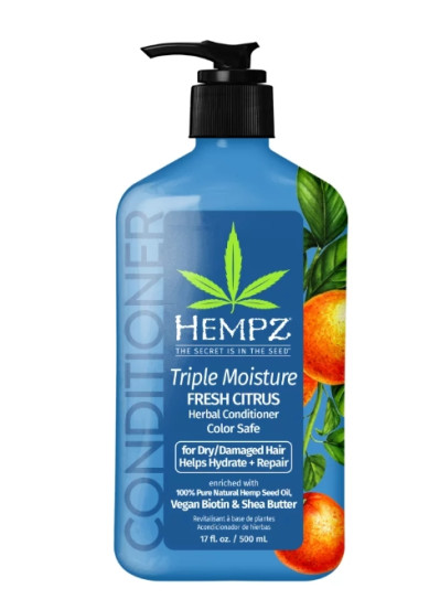 Кондиционер "Тройное увлажнение" для сухих волос HEMPZ Triple moisture Replenishing Fresh Citrus Conditioner, 500 мл