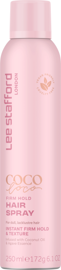 Фиксирующий спрей для волос с экстрактом агавы Lee Stafford Coco Loco Firm Hold Hairspray, 250 мл