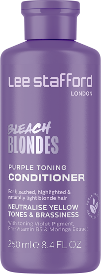 Тонуючий фіолетовий кондиціонер для освітленого волосся Lee Stafford Bleach Blondes Purple Toning Conditioner, 250 мл