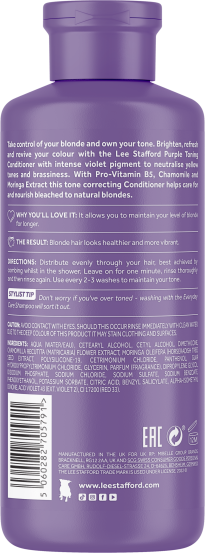 Тонуючий фіолетовий кондиціонер для освітленого волосся Lee Stafford Bleach Blondes Purple Toning Conditioner, 250 мл