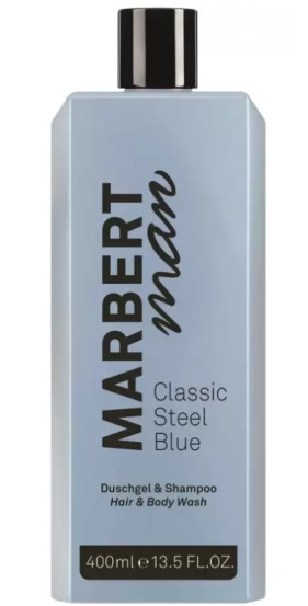 Парфюмированный гель для душа 2 в 1 Marbert Man Classic Steel Blue, 400 мл