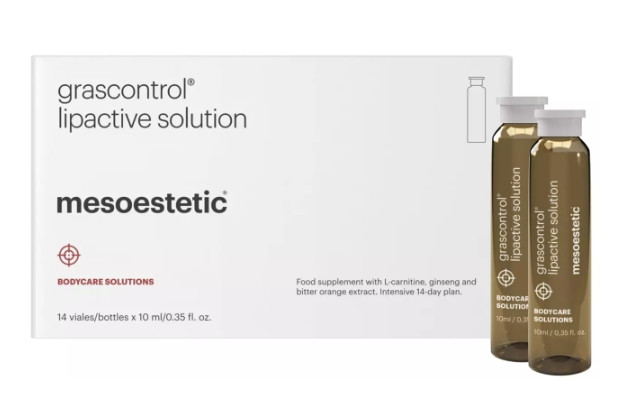 Пищевая добавка с Л-карнитином Mesoestetic Grascontrol Lipactive Solution, 14х10 мл