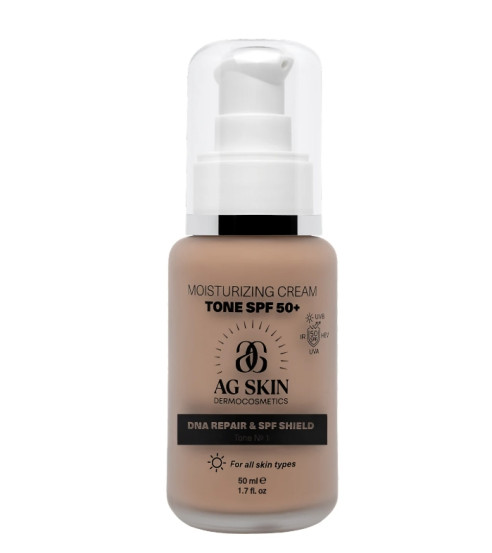 Тонуючий крем із SPF AG SKIN MOISTURISING CREAM Tone 1 SPF 50, 50 мл