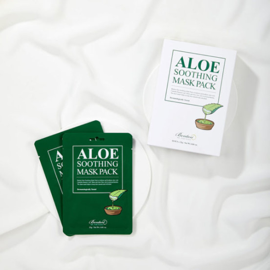 Маска заспокійлива із екстрактом алое Aloe Soothing Mask Benton, 10 шт, 23 гр