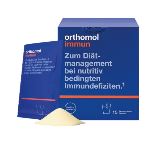 Вітаміни в гранулах для імунної системи Orthomol Immun, 15х15г
