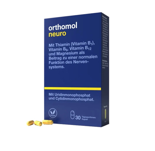 Вітаміни для нормального функціонування нервової системи Orthomol Neuro (капсули), 30 дней №30