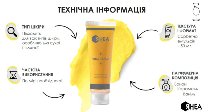 Поживна вітамінна маска для обличчя RHEA VitaColada, 50 мл