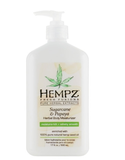Зволожуюче молочко для тіла "Цукровий очерет та папая" Hempz Sugarcane And Papaya Herbal Moisturizer Body, 500 мл