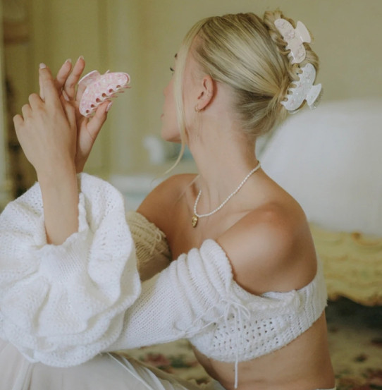 Крабик для волос Emi Jay Sweetheart Clip in Tea Party
