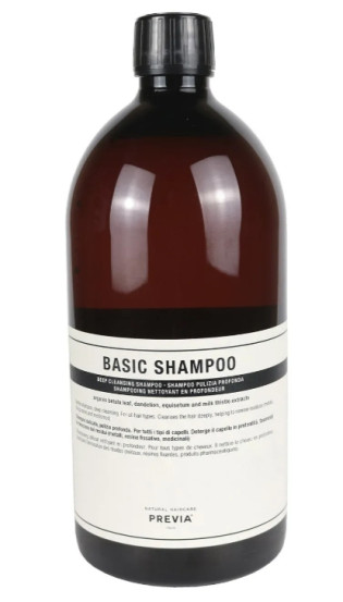 Шампунь базовий для глибокого очищення волосся Previa Basic Shampoo, 1000 мл