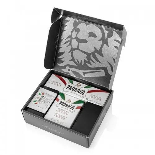 Подарунковий набір для гоління Proraso Duo Pack Tube + Balm Sensitive