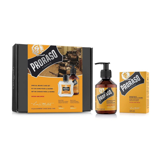 Подарочный набор для бороды Proraso Duo Pack Balm + Shampoo Wood & Spice