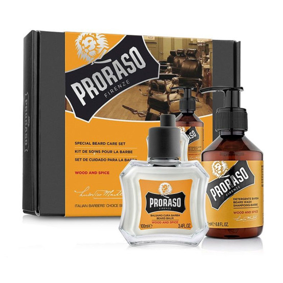 Подарочный набор для бороды Proraso Duo Pack Balm + Shampoo Wood & Spice
