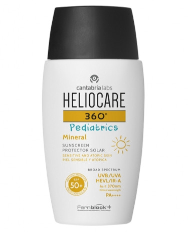 Детский солнцезащитный минеральный крем Cantabria Labs Heliocare 360º Pediatrics Mineral SPF 50+, 50 мл