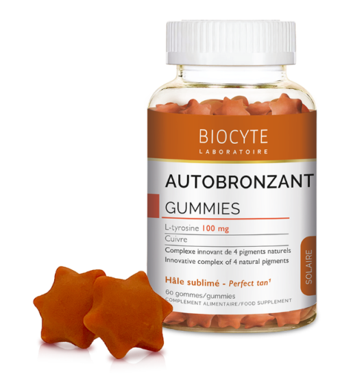 Капсулы жевательные для автозагара Biocyte Autobronzant Gummies, 60 шт