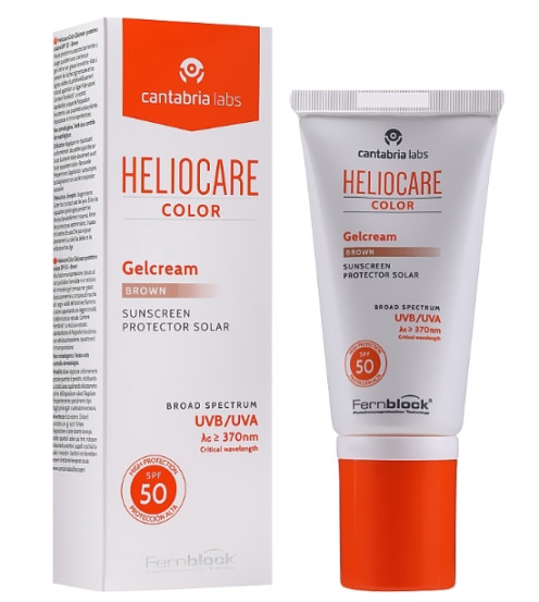 Солнцезащитный тональный гель-крем (brown) Cantabria Labs Heliocare Color Gelcream SPF50, 50 мл