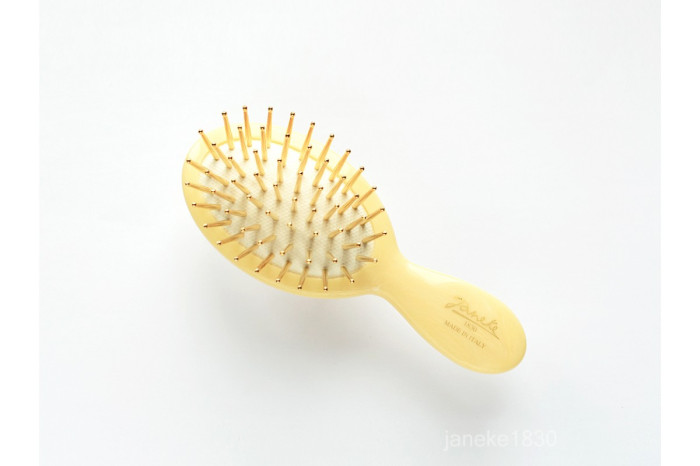 Щётка для волос с нейлоном Janeke Small Hair-brush With Gold Pins (слоновая кость)