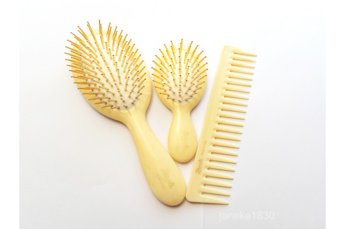 Щітка для волосся з нейлоном Janeke Superbrush Limited Edition Gold (слонова кістка)