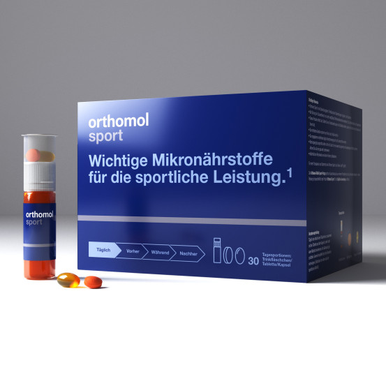 Витамины питьевые после тренировок Orthomol Sport Taurin, 30х22г + 30 таблеток