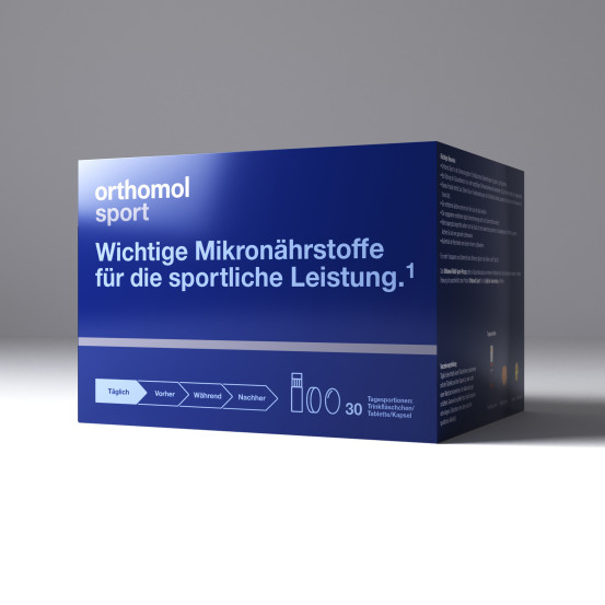 Витамины питьевые после тренировок Orthomol Sport Taurin, 30х22г + 30 таблеток