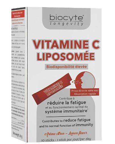 Вітамін С у стіках Biocyte Vitamine C Liposomee Orodispersib, 10 шт