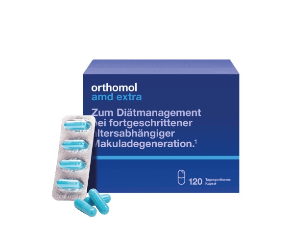 Витамины для улучшения зрения Orthomol AMD extra, 120 шт