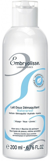 Молочко для зняття макіяжу Embryolisse Gentle Waterproof Make-Up Remover Milk, 200 мл