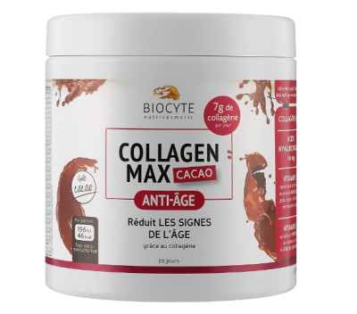 Купити Харчова добавка в порошку з колагеном та гіалуроновою кислотою Biocyte Collagen Max Cacao, 20х13 г Харчова добавка в порошку з колагеном та гіалуроновою кислотою Biocyte Collagen Max Cacao, 20х13 г